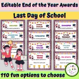 Editable End of the Year Class Awards Last Day of School