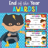Editable End of the Year Classroom Awards (Superhero Theme