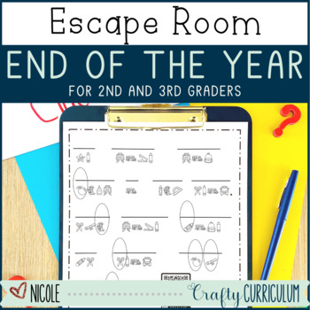 Preview of 2nd Grade Escape Room | Escape Room 3rd Grade | End of the Year Escape School