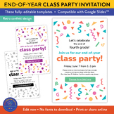 Editable End-of-year Class Party Invitation! Print or shar