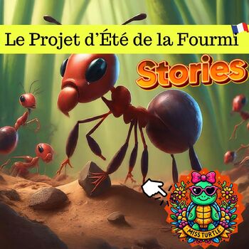 Preview of Editable End of year The Ant’s Summer Project: A Learning Adventure in French