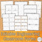 Editable Engineering and Tech Classroom Forms | STEAM Clas