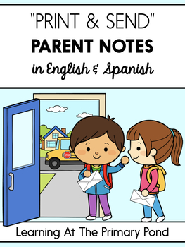 Preview of Parent Notes Pack in English and Spanish