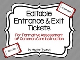 Editable Entrance & Exits Slips