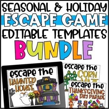 Preview of Editable Escape Room Templates - The Complete Bundle