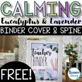 Editable Eucalyptus Teacher Planner Cover Freebie - Calmin