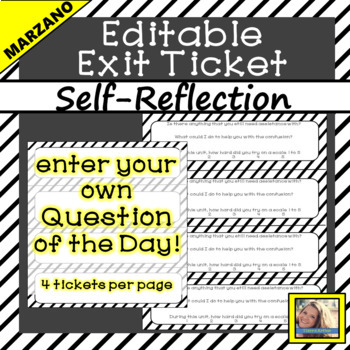 Preview of Editable Exit Tickets