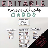 Expectation Cards - Editable