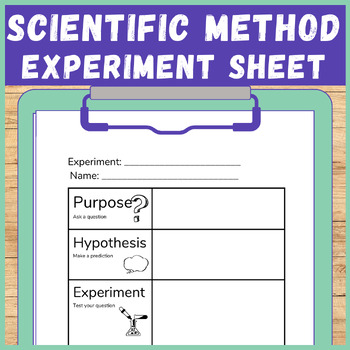 Preview of Editable Experiment Worksheet Template Great for the Scientific Method Activity