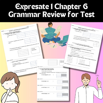 Preview of Expresate 1 Ch. 6 Review for test, Stem changes, commands, ser, estar, DOP