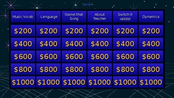 Preview of Editable-FUN Choir Jeopardy! (dynamics, terms, singing, and more!)