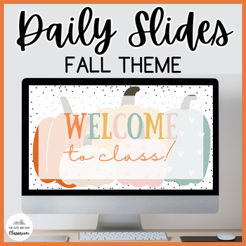 Preview of Editable Fall Daily Slides Template - Google Slides