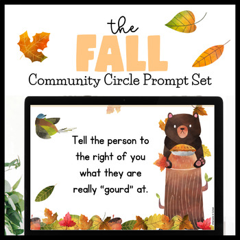 Preview of Editable Fall Morning Meeting Activities for Community Circles