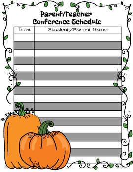 Preview of Fall Parent/Teacher Conference Schedule