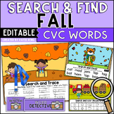 Editable Fall Search and Find Phonics Centers Practice - C
