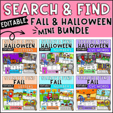 Editable Fall Theme Search and Find Activity Bundle: Math,