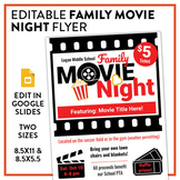 Editable Family Movie Night Flyer - 2 sizes!