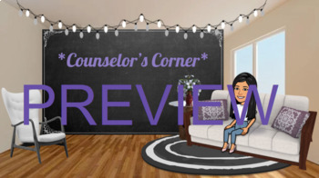 Preview of Editable Fancy Bitmoji Classroom Background / Counselor's Corner Background