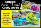Editable Farm themed Table Caddy Labels