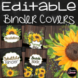 Editable Farmhouse Classroom Decor Binder Covers and Spines