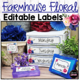 Editable Farmhouse Classroom Decor Labels