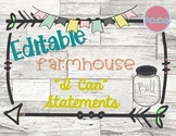 Editable Farmhouse "I Can" Statements