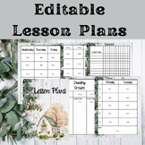 Editable Farmhouse Lesson Plan Template
