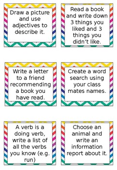 Editable Fast Finisher Task Cards by Maddison Parker | TpT