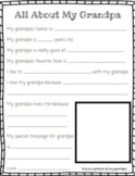 Editable Father's Day Activity - All About My Grandpa, papa, etc.