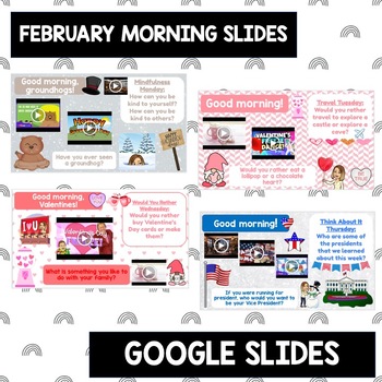 Preview of Editable February Morning Slides