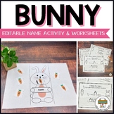 Editable Feed the Bunny Name Game and Worksheets