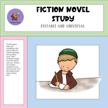 Preview of Editable Fiction Novel Study Packet