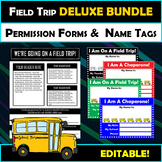 Editable Field Trip Name Tag & Permission and Contact Form