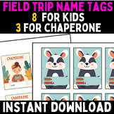 Editable Field Trip Name Tags & Badges For Students, Kids,