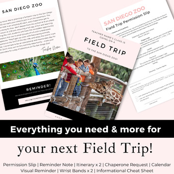 Preview of Editable - Field Trip Permission Slip, Reminders, Details - Canva