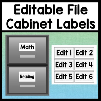 Editable File Cabinet Labels 3 Sizes Easy Editable Pages Tpt