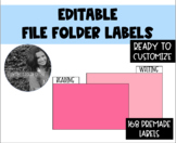 Editable File Folder Labels - FREEBIE