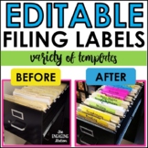 Editable Filing Cabinet Labels/Strips