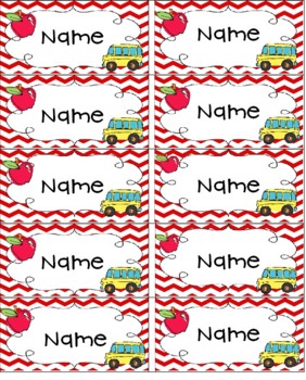 Preview of Editable First Day Name Tags