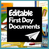 Editable First-Day-of-Class Documents You Can Use As A Sta