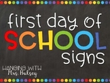 Editable First Day of School Signs Bundle