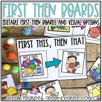 Preview of First Then Boards - Editable