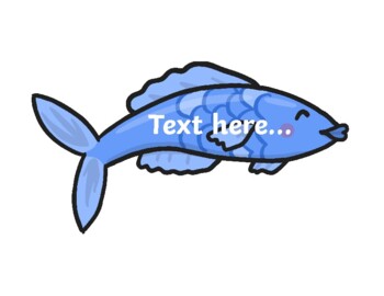 Preview of Editable Fish template pdf printable activities