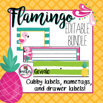 Preview of Editable Flamingo Bundle