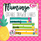 Editable Flamingo Drawer Labels