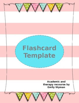 Preview of Editable Flashcard Template Double Sided