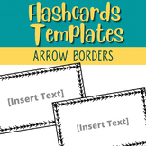 Editable Flashcards Template | Arrow Borders | 5 Sizes | #1