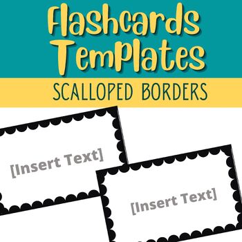 Stripes Bordered Flash cards Template - Free Printable Download