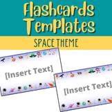 Editable Flashcards Template | Space Theme Borders | 5 Sizes