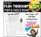 Editable Flat Teacher Choice Board